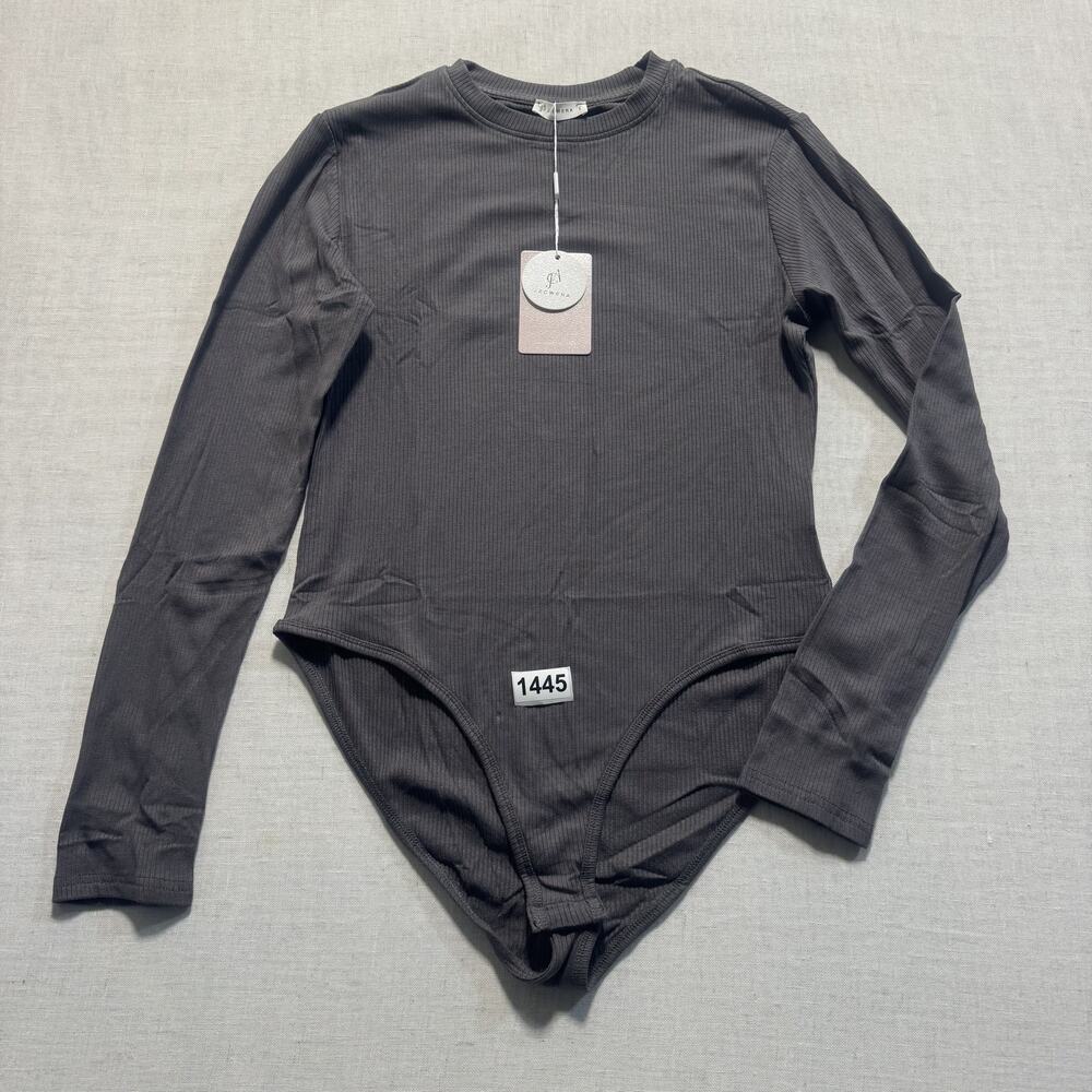 Jacwera Long Sleeve BodySuit Women Sz L‎ Black Brand New
